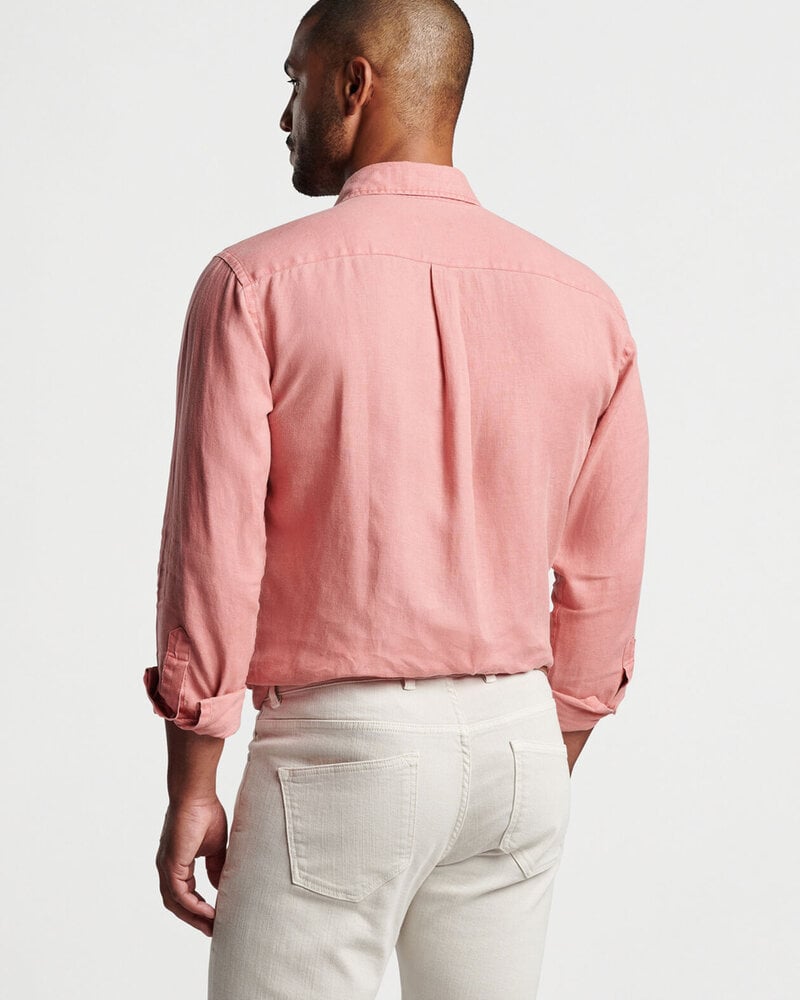 Peter Millar Peter Millar Coastal Garment Dyed Linen Sport Shirt
