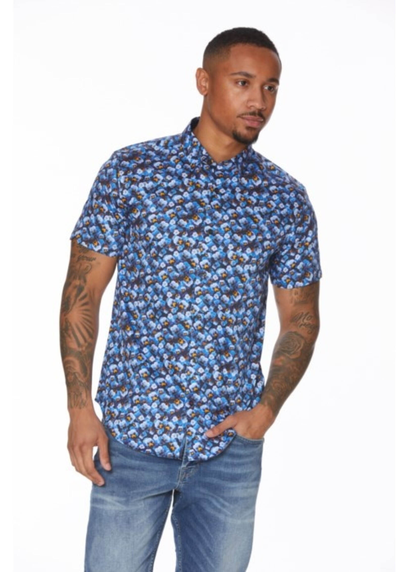 Leo Chevalier Leo Chevalier "Red" Short Sleeve Shirt Trim