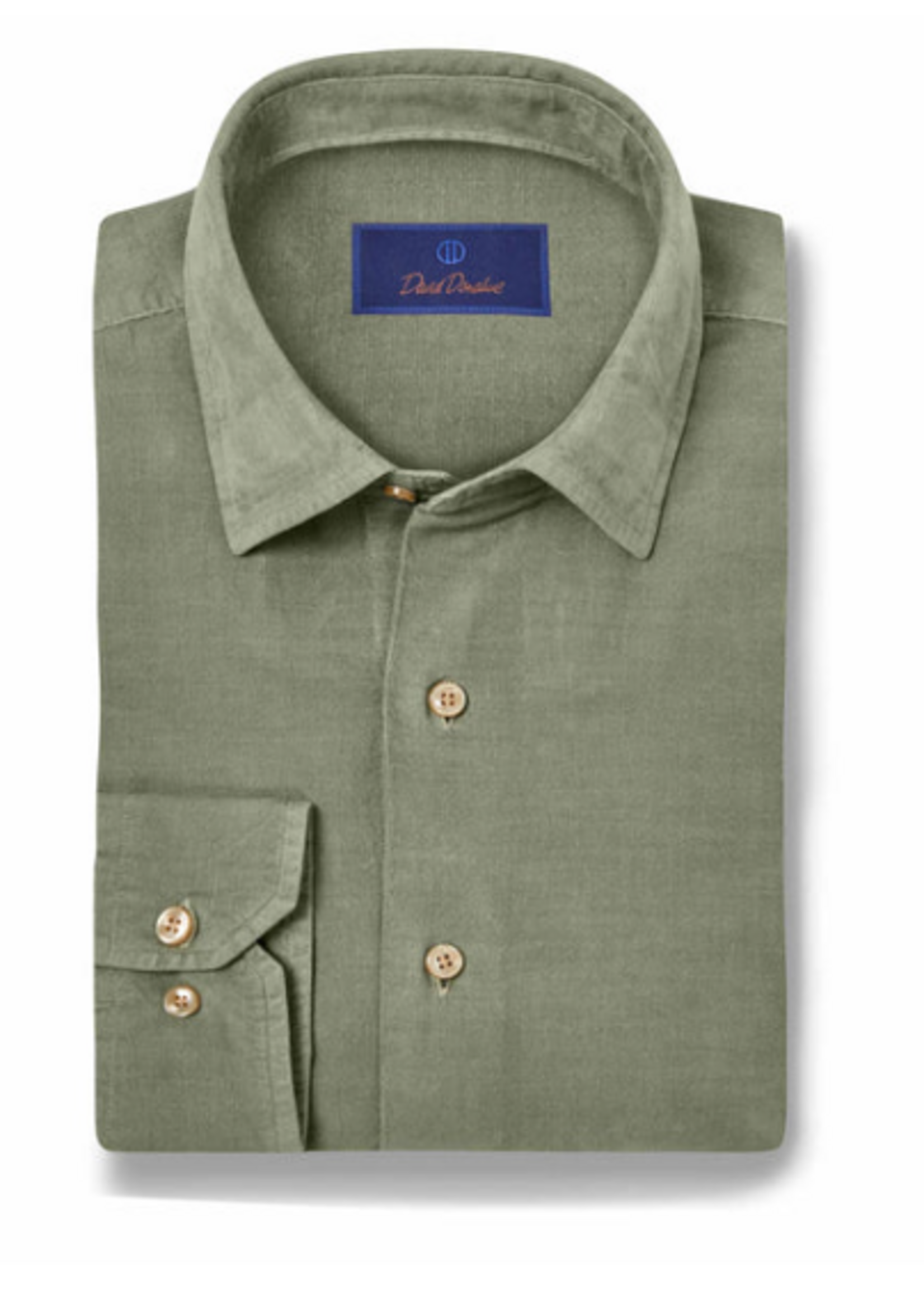 David Donahue David Donahue Casual Hidden Button Down Shirt