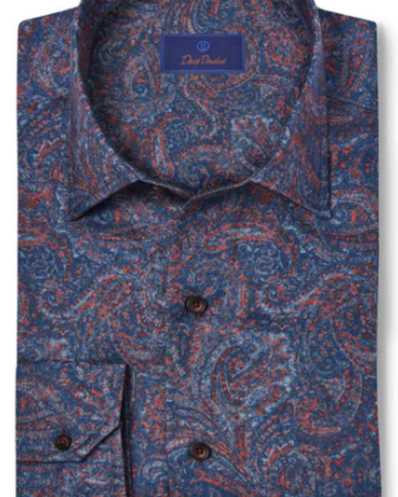 David Donahue David Donahue Casual Hidden Button Down Shirt