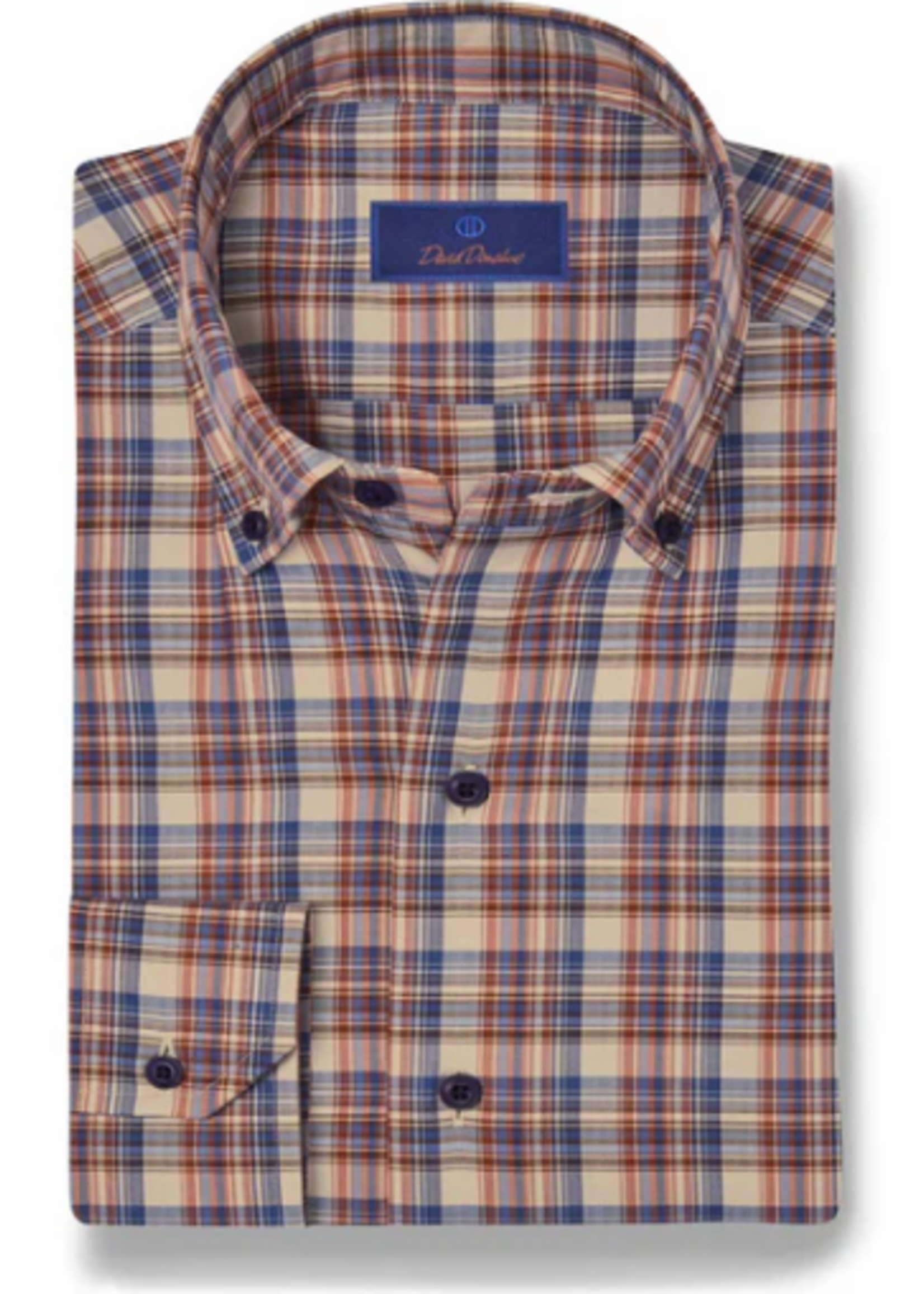 David Donahue David Donahue Casual Hidden Button Down Shirt