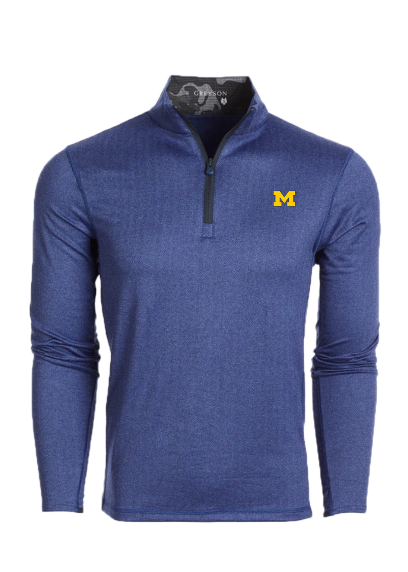 Greyson Greyson "M" Herringbone Tate 1/4 Zip