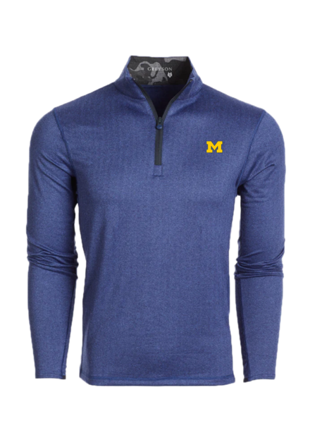 Greyson Greyson "M" Herringbone Tate 1/4 Zip