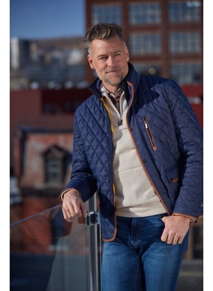 Viyella Viyella Leather Trimmed Quilted Jacket