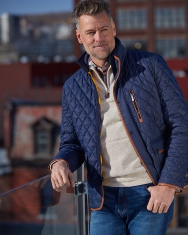 Viyella Viyella Leather Trimmed Quilted Jacket