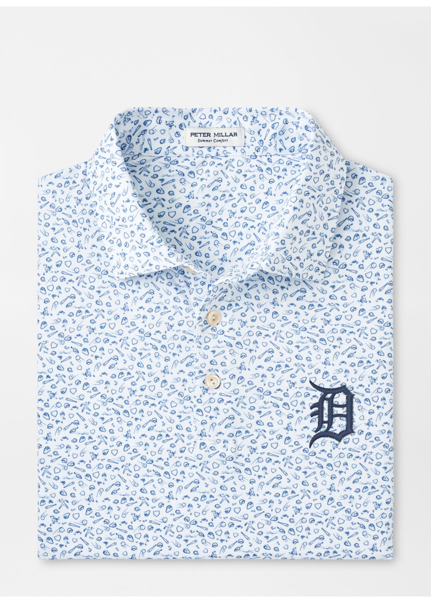 Peter Millar Peter Millar Detroit Tigers Batter Up Jersey Polo