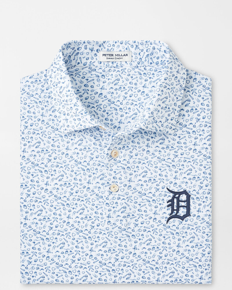 Peter Millar Peter Millar Detroit Tigers Batter Up Jersey Polo