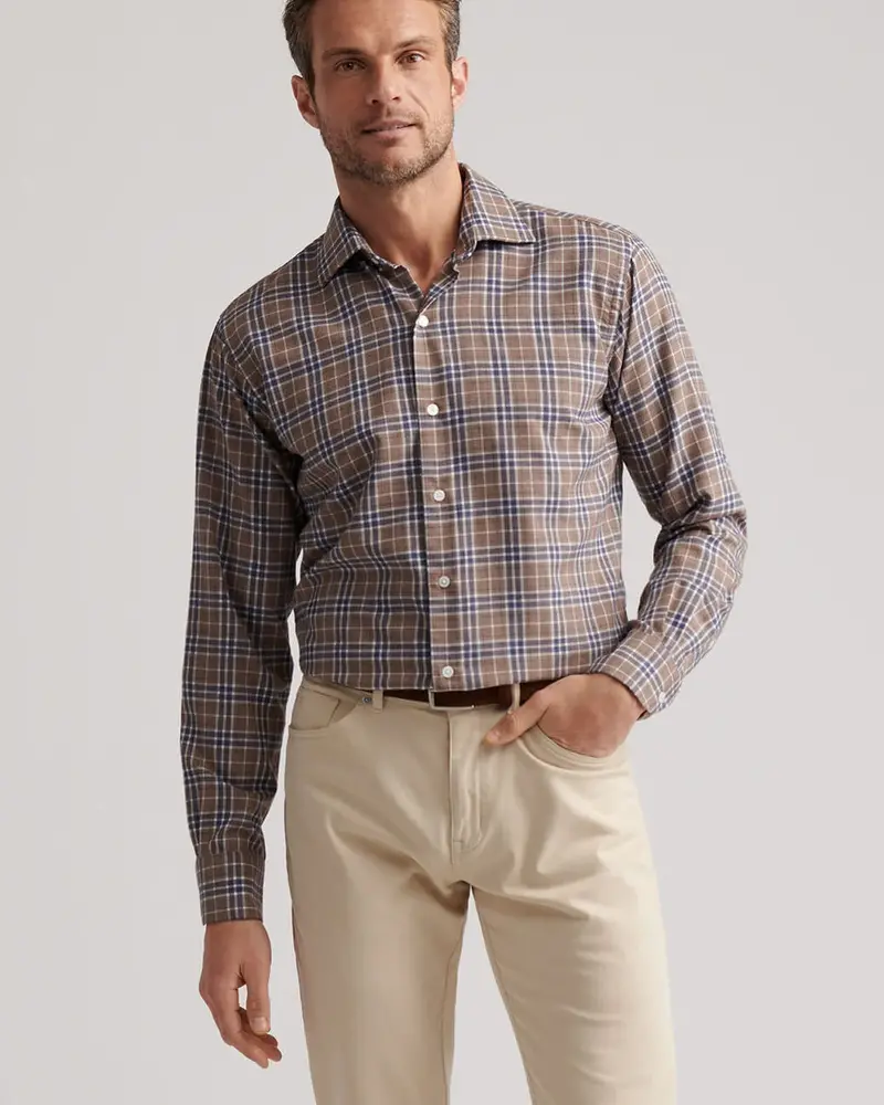 Peter Millar Big Bear Performance Flannel Sport Shirt