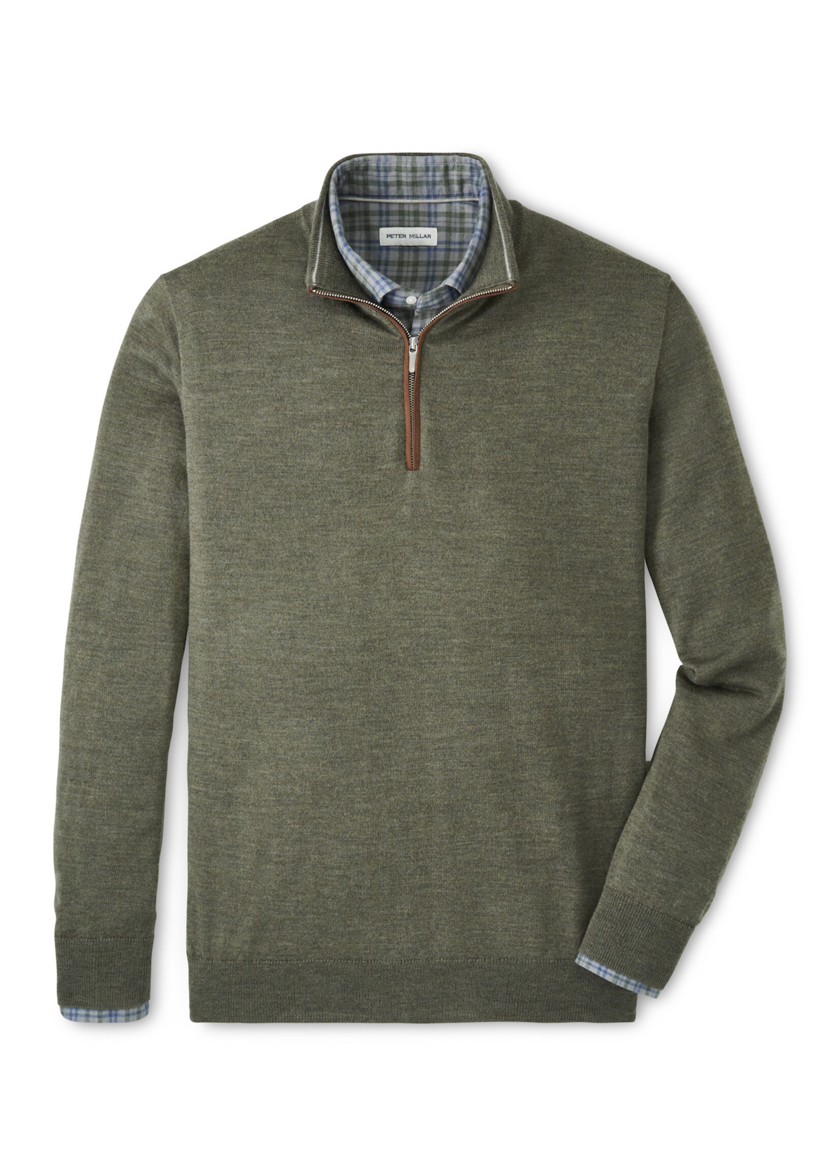Peter Millar Autumn Crest Quarter Zip w/ Suede Trim