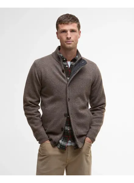 Barbour US for Men & Women Barbour essential patch zip through knitted jumper