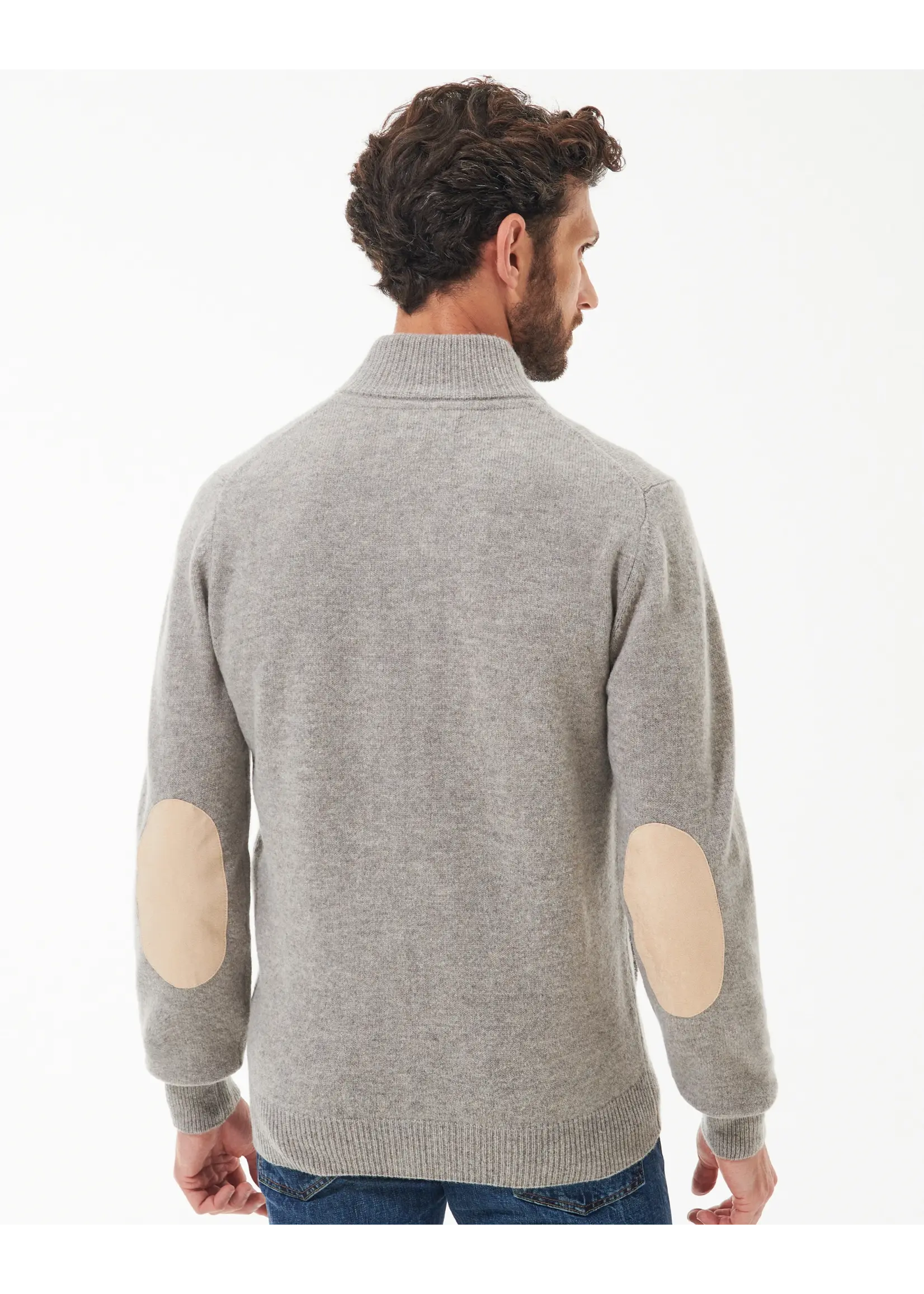 Barbour US for Men & Women Barbour essential patch zip through knitted jumper