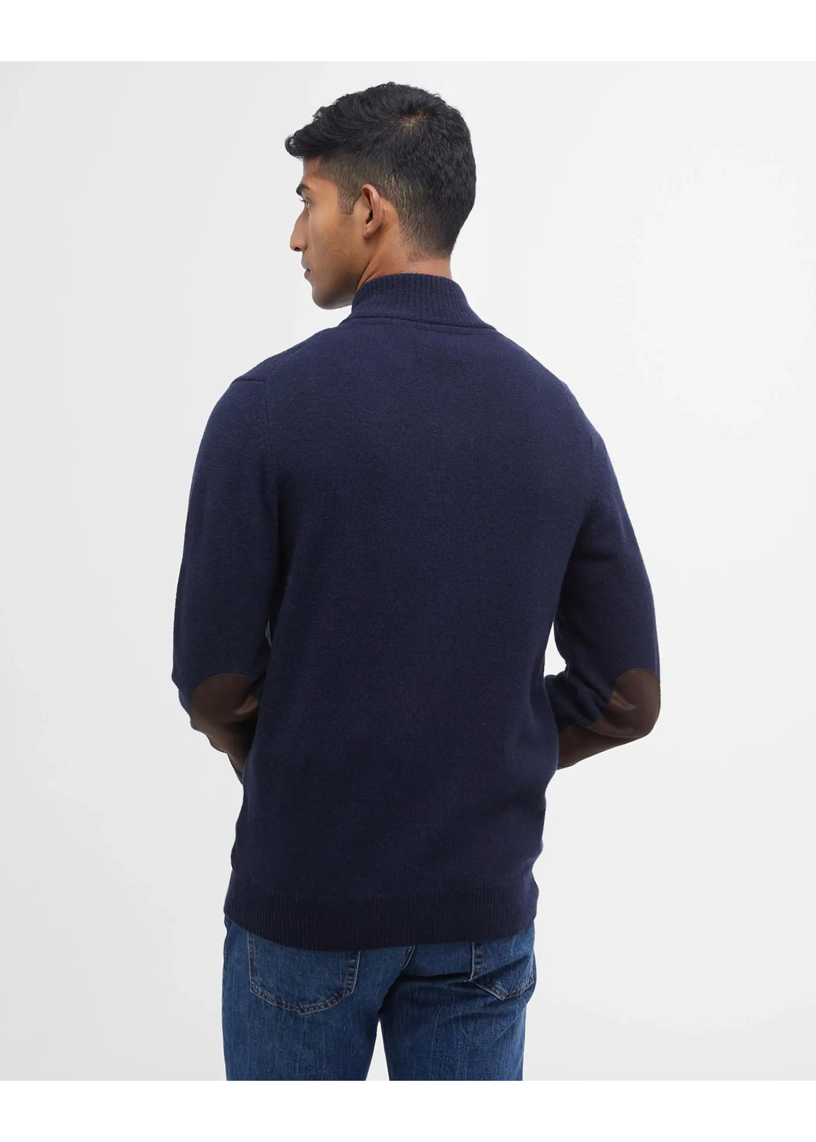 Barbour US for Men & Women Barbour essential patch zip through knitted jumper