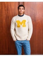Collegiate Knitwear Designs Collegiate Knitwear Block M Cable Knit Sweater