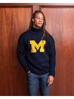 Collegiate Knitwear Designs Collegiate Knitwear Block M Turtleneck Sweater