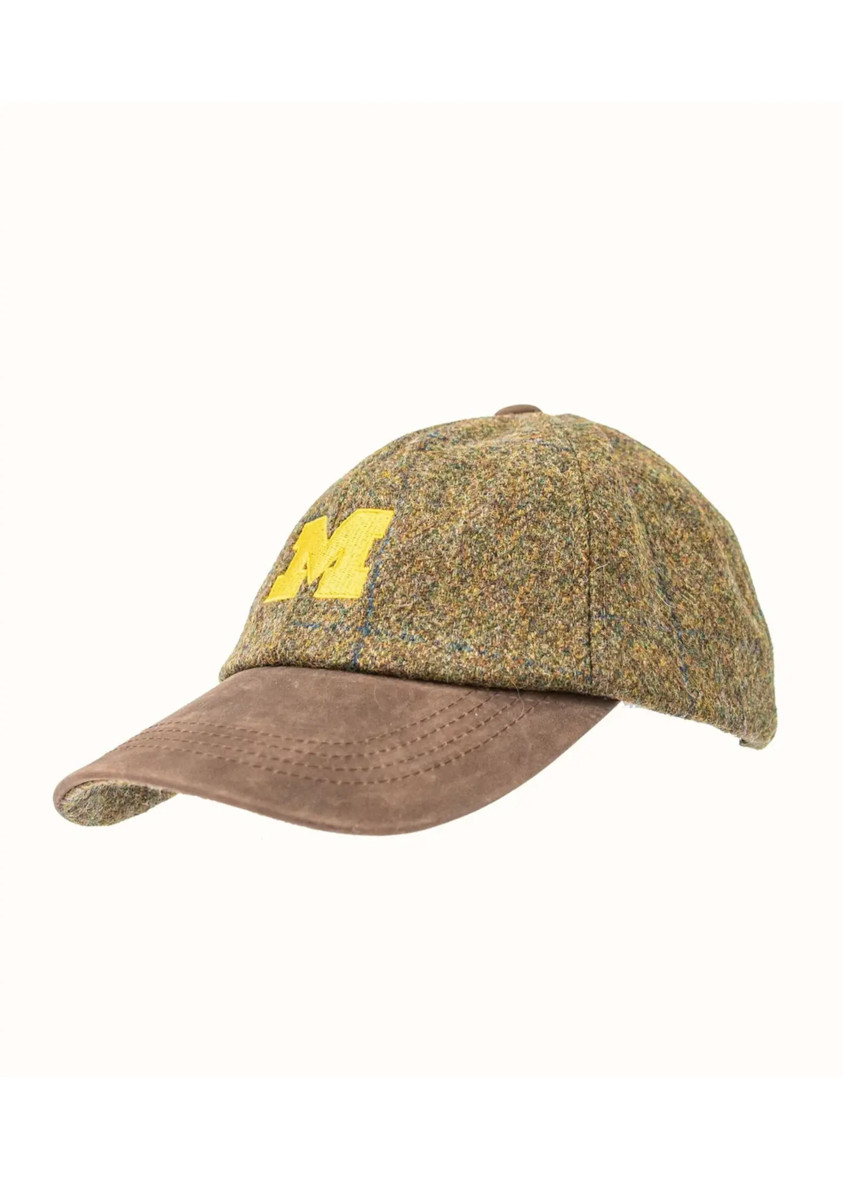 Collegiate Knitwear Designs Collegiate Knitwear Michigan Tweed/Leather Cap