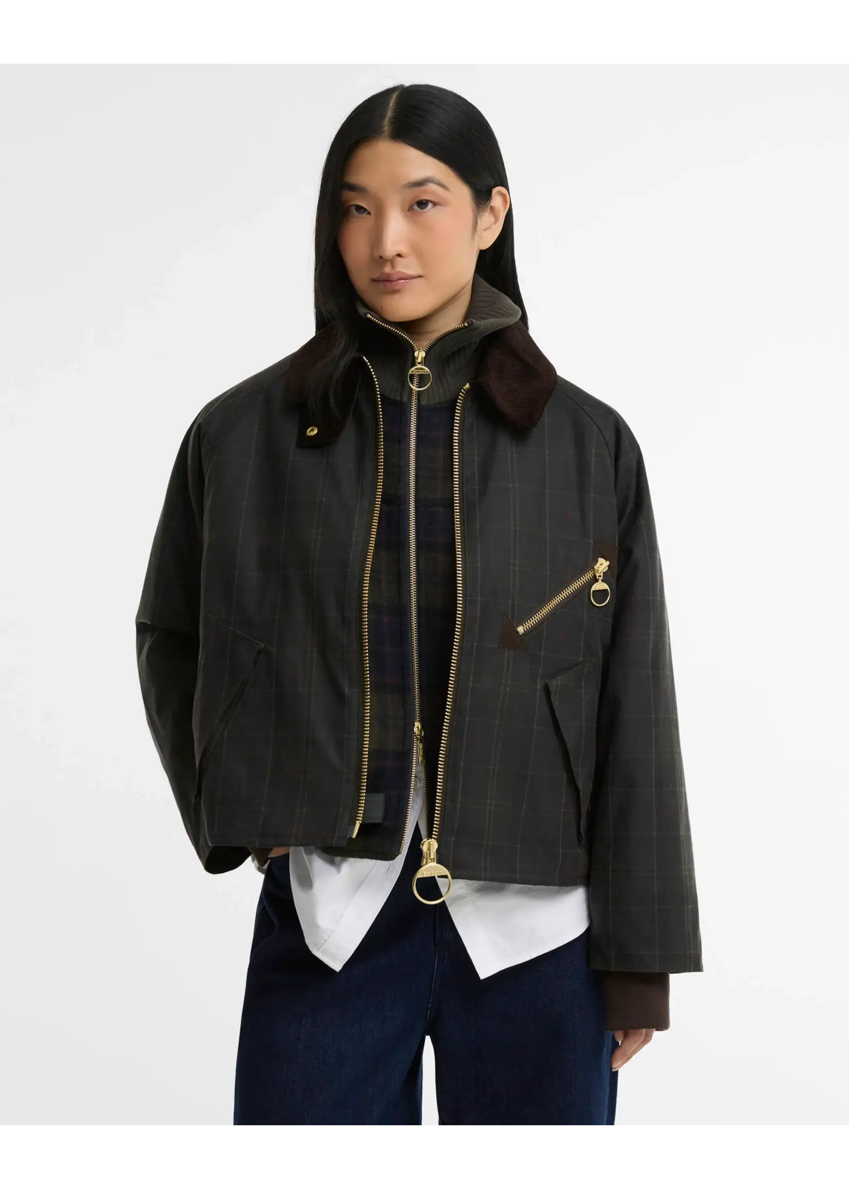 Barbour US for Men & Women Barbour Arlene Checked Wax Jacket
