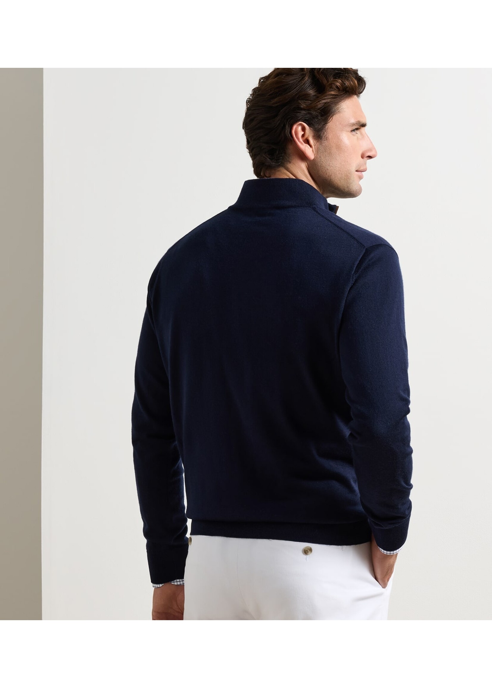 Peter Millar Peter Millar Autumn Crest Suede Trim Quarter-Zip