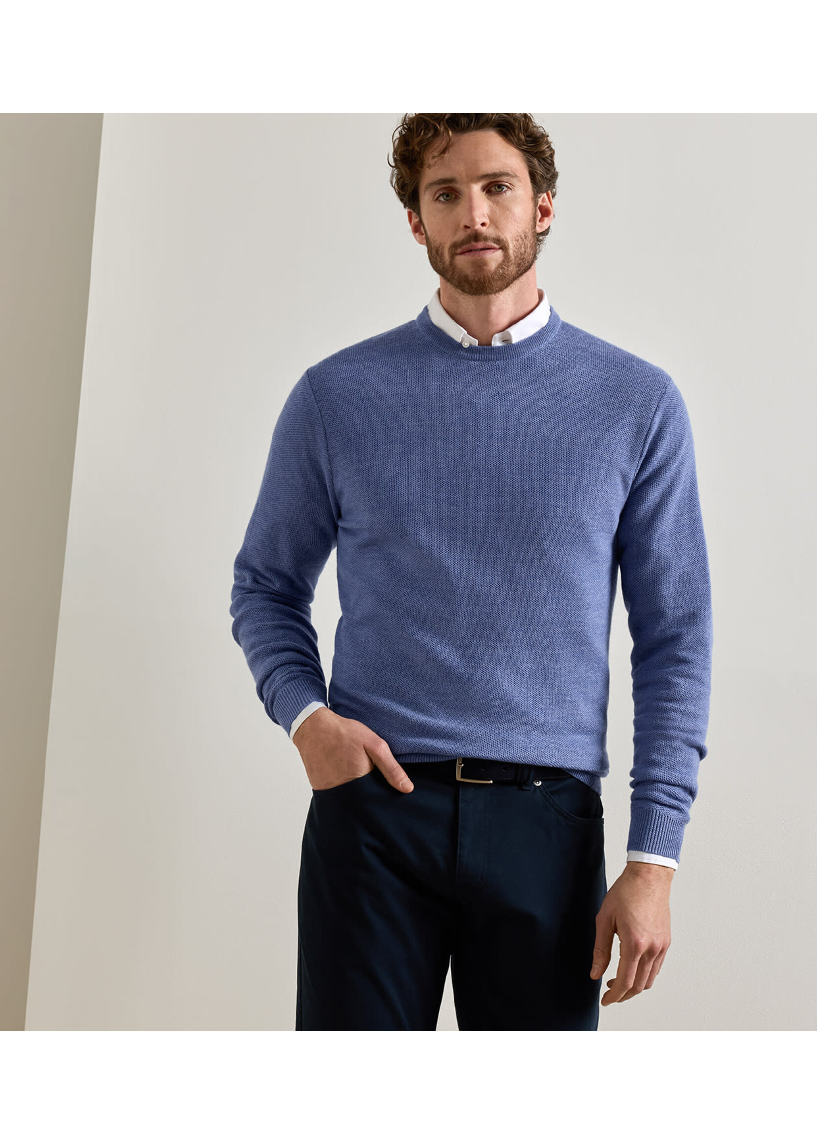 Peter Millar Peter Millar Autumn Crest Honeycomb Crewneck