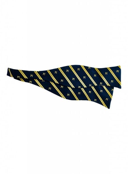 Amanda Christensen A. Christensen M Silk Bow Tie - Navy Stripe