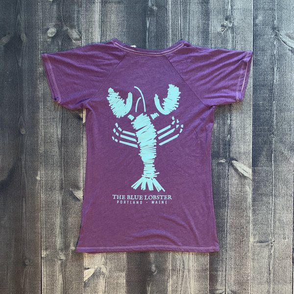 Fundy The Blue Lobster Ladies V-Neck T-Shirt