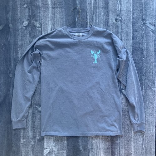 Coed The Blue Lobster Longsleeve T-shirt- Blue Jean