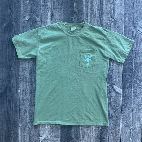 Coed The Blue Lobster Maine Pocket T-shirt- Light Green