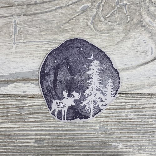 Bumwraps WoodCut Moose-Sticker