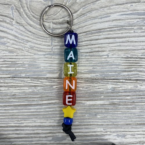 Maine Scene 180-Keychain- Lg Maine Beads