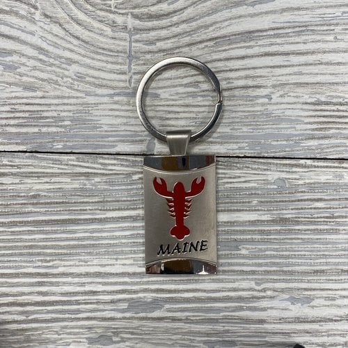 Maine Scene 1050-Keychain-Etched Metal Lobster