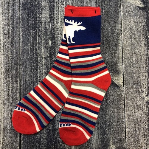 FBF Sock-Maine Moose Lotta Stripe-Med
