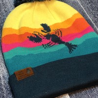 Localeoutdoor Maine Blue Lobster Ranges Winter Hat