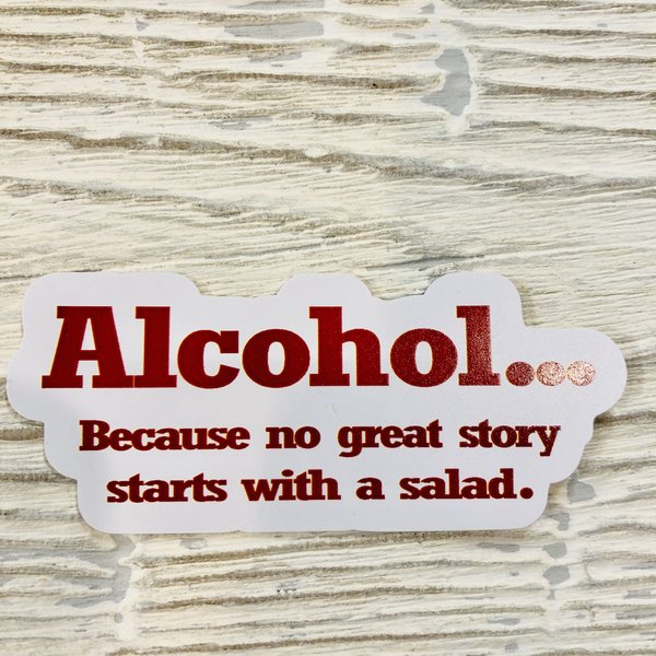 Redbubble Alcohol Salad Sticker