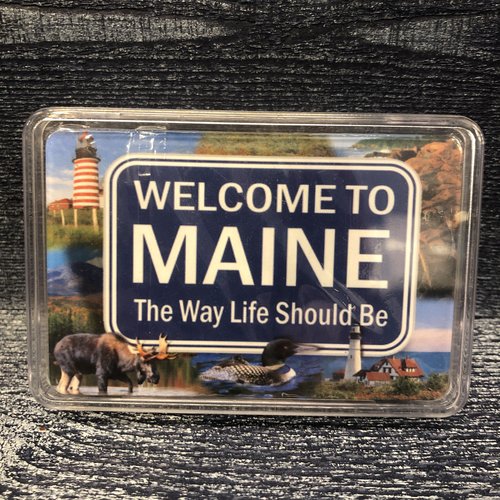 Maine Scene Welcome Sign Playing Cards