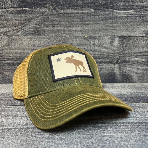 Legacy Green Trucker w/Moose Flag Hat