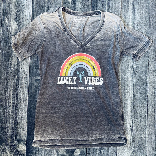 Lake Shirts Lucky Vibes Burnout v-neck Ladies T-shirt