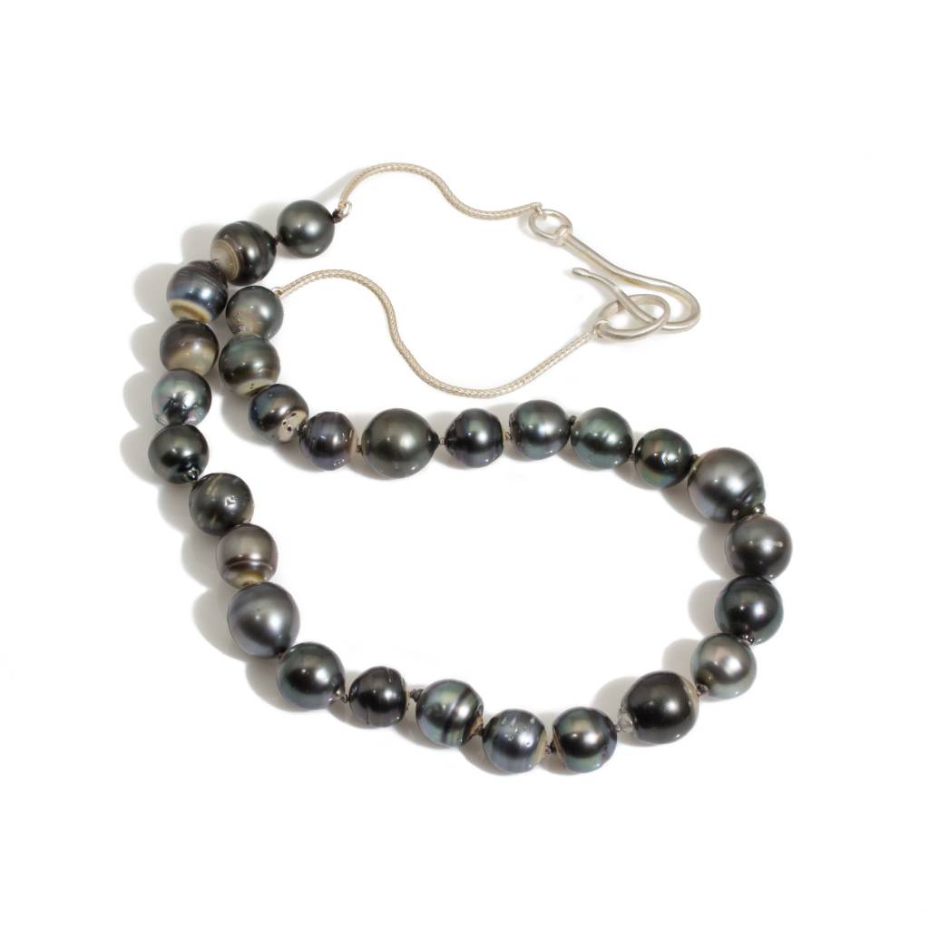 silver tahitian pearl necklace