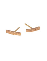 Sand Bar Post Earrings in 14k Rose Gold