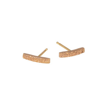 Sand Bar Post Earrings in 14k Rose Gold