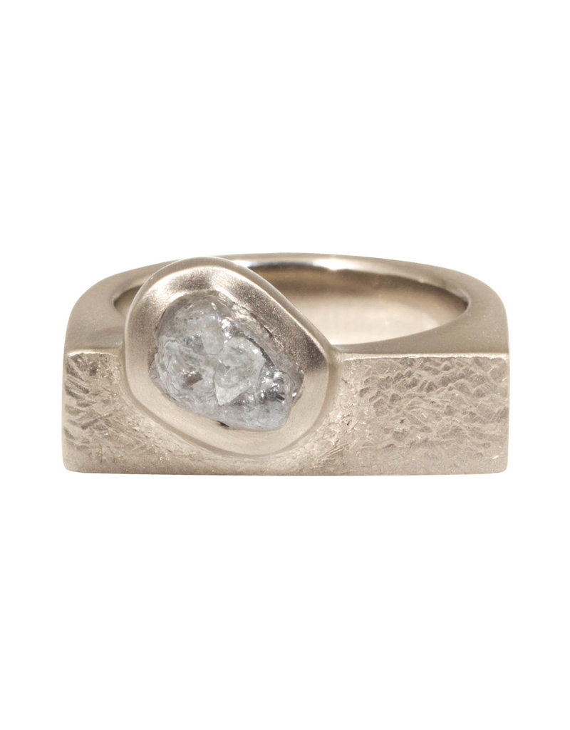 Custom Diamond Crystal Women's Ring in 18k Palladium White Gold
