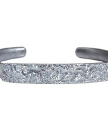 Topography Cuff Bracelet in Oxidized Silver Plain