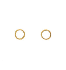 O Post Earrings in Yellow Bronze