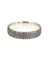 Oxidized Silver Sand Band