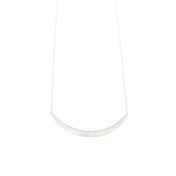 Compressed Sand Bar Necklace in Silver