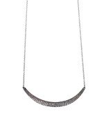 Compressed Sand Bar Necklace in Oxidized Silver