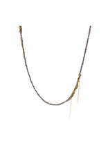 Melded Simple Necklace in Silver & Gold Vermeil- 60"