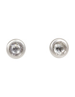 Mogul Rosecut Diamond Post Earrings in Platinum