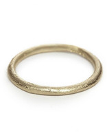 Thin Stone Textured Band in 14k Yellow Gold