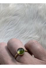 Organic Green Tourmaline Ring in 18k Yellow Gold