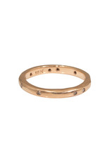 2.5mm Modeled Band  with Cognac Diamonds in 18k Rose Gold