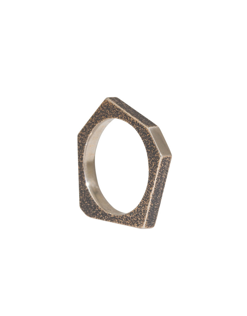 Angle Ring in Stainless Steel and Bronze Shibumi Gallery